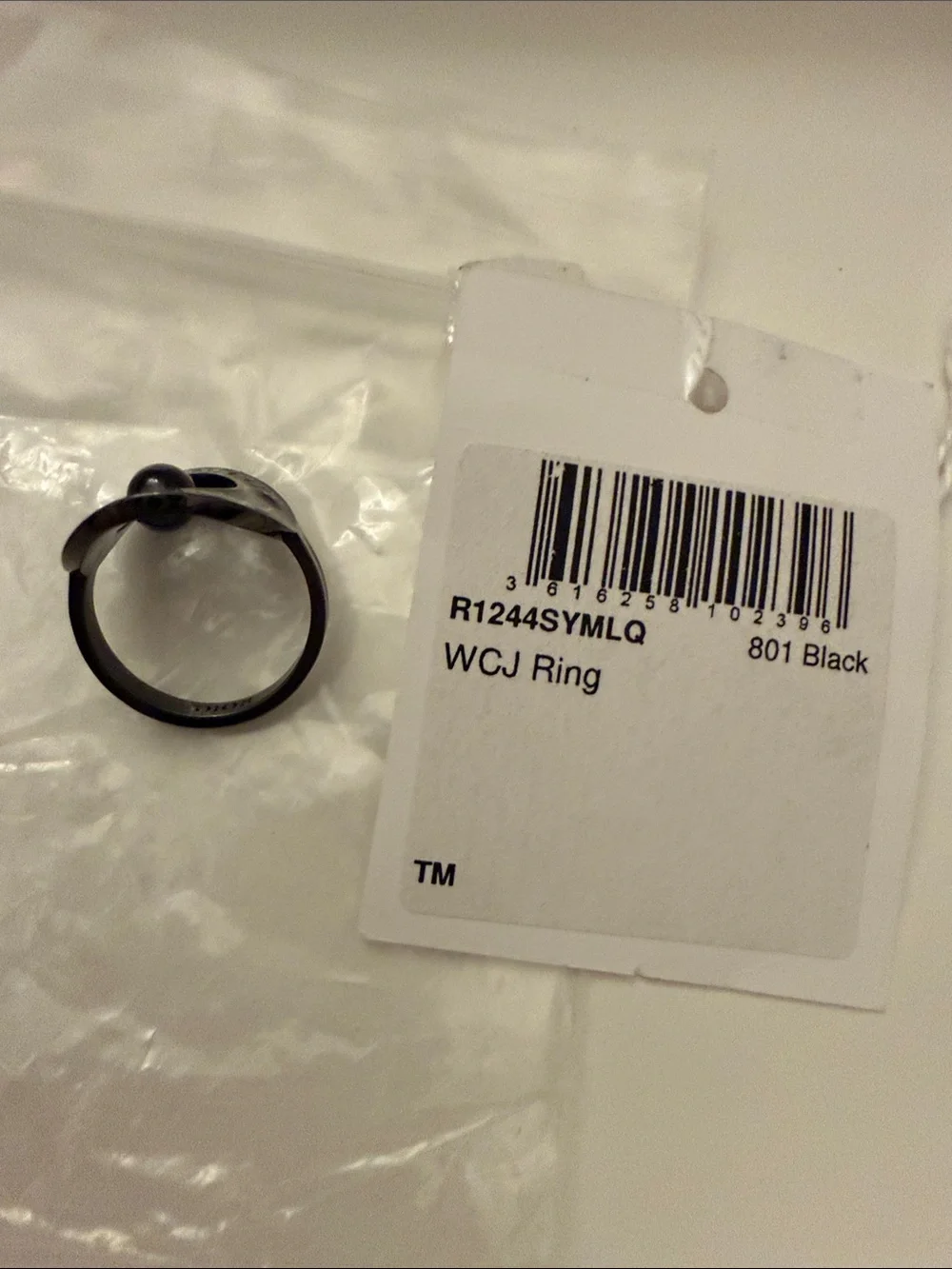 Dior Black Christian Dior Paris Logo Ring
